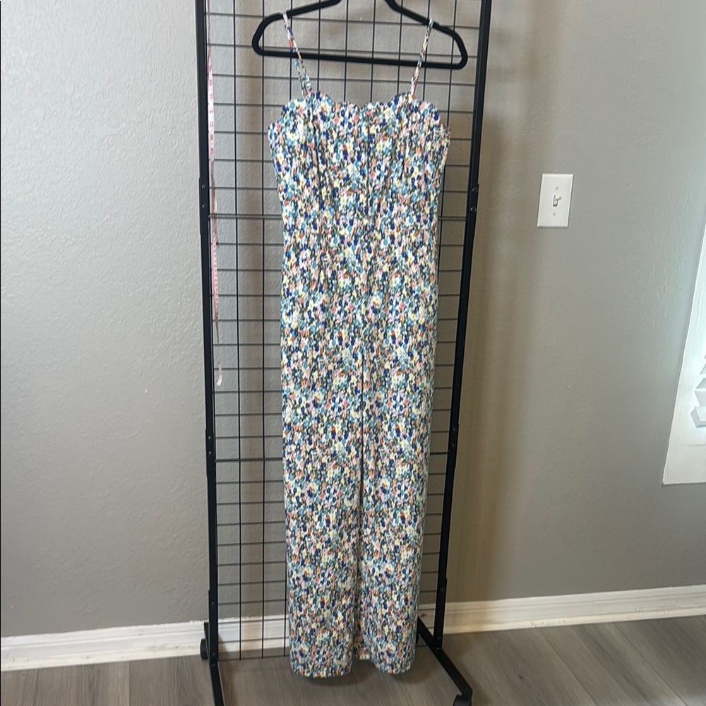 Anthropologie Maeve Light Blue Floral Cami Jumpsuit